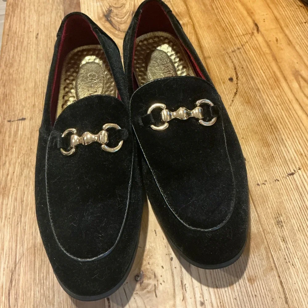 Men's Velvet Slip On Loafers Slipper Cocktail Dress Shoes Horse bit Size 10